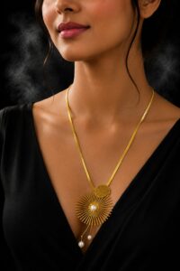 Radiant Pearl Sunburst Necklace