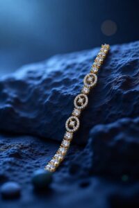 Gold Circle Diamond Bracelet