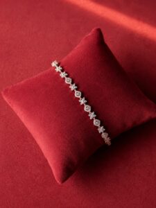 Elegant Floral Diamond Bracelet