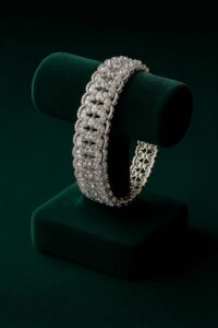 Luxury Silver Diamond Mesh Bracelet
